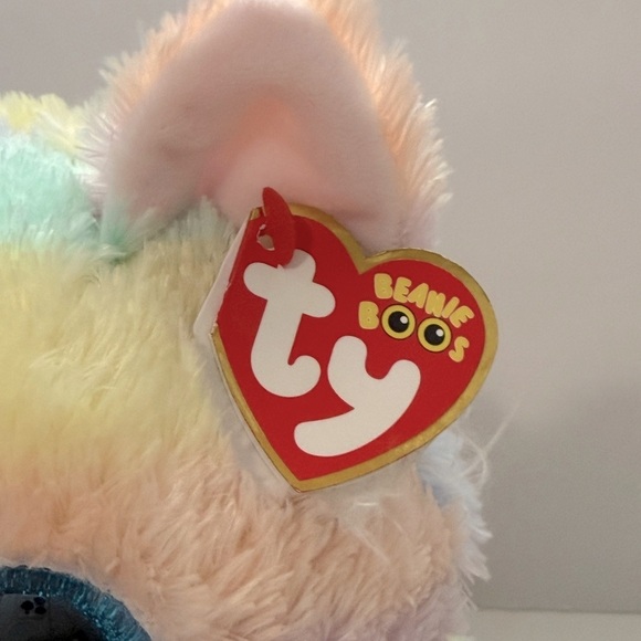 Multicolor Unicorn Cat Plush - Heather (Ty Beanie Boo) - Picture 4 of 12